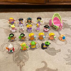 Fisher Price LITTLE PEOPLE LOT summer winter beach snow princess carriage